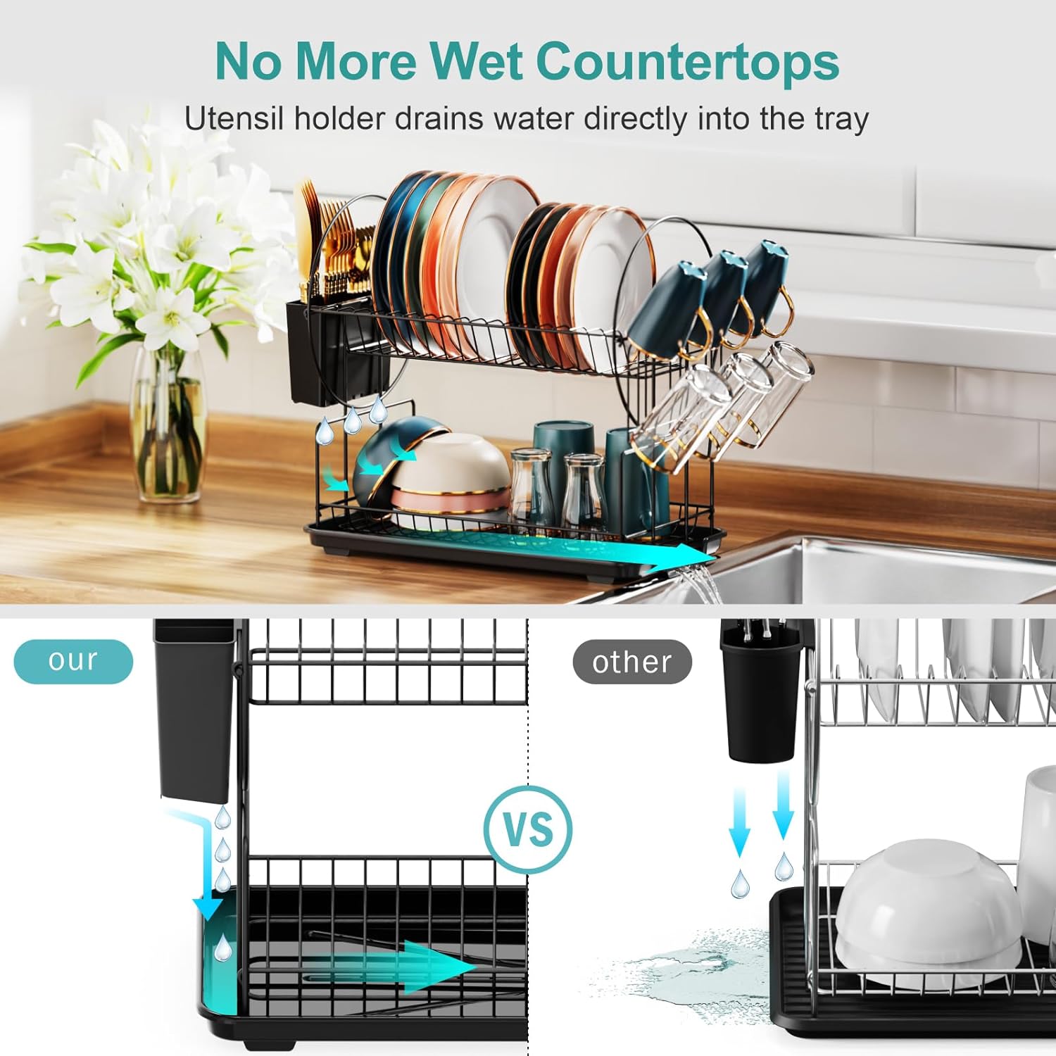 HyDry: Compact 2-Tier Dish Drying Solution