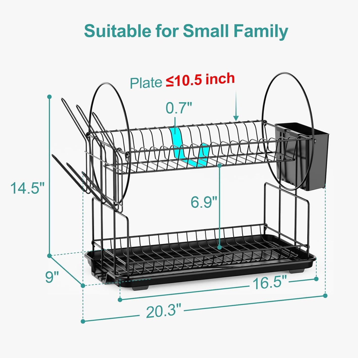 HyDry: Compact 2-Tier Dish Drying Solution